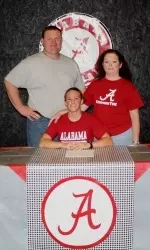 Danielle and her parents Harold and Michelle join the Alabama softball family.