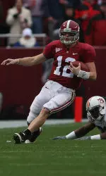 Greg McElroy and the Crimson Tide are looking forward to the Michigan State game plan.