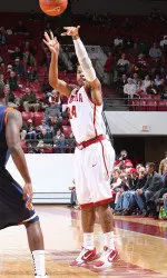 Senior Charvez Davis was 5 for 10 from beyond the three-point line, which accounted for all 15 of his points.