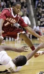 Trevor Releford knocks a ball loose on defense at Purdue.