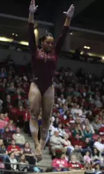 Morgan Dennis is ranked in the top 10 on three events and the all-around this week.