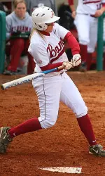 Whitney Larsen hit a two-run shot to lead Alabama to a 6-3 win.