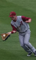 Sophomore Taylor Dugas had one of three doubles in the eighth inning to tie the game up.