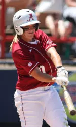 Whitney Larsen hit a grand slam to lead Alabama over Michigan Saturday.