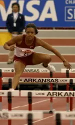 Laing's 60m hurdle time of 8.35 leads the SEC this season.