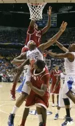 Tony Mitchell recorded his third double-double of the season with 10 points and 12 rebounds.