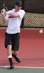 Sophomore Ricky Doverspike netted the Tide's lone point by winning at No. 2 singles on Sunday.