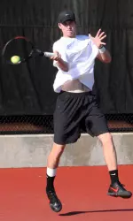 Sophomore Ricky Doverspike picked up a singles win at the No. 2 spot on Sunday.