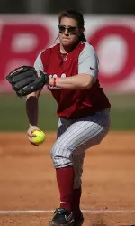 Lauren Sewell earned her first career save Sunday against DePaul.