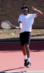 Senior Saketh Myneni moved up to No. 31 in the singles rankings this week.