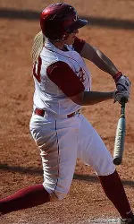 Whitney Larsen hit a grand slam against Auburn Friday night.