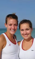 Calli Johnson and Kayla Schmidt finished third in the gold division.