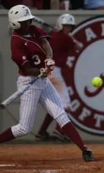 Freshman Keima Davis looks to continue her career high four game hitting streak this weekend.