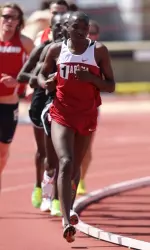 Sophomore Moses Kiptoo won the 5,000 meters on Saturday.