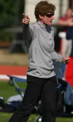 Head Coach Sandy Fowler leads her squad to the 2010 SEC Outdoor Championships.