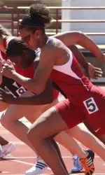 Taylor won two events on day one of the heptathlon.