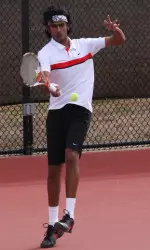 Saketh Myneni fell to No. 4 seed Guillermo Gomez on Thursday in the Round of 32.