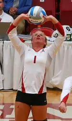 Stephanie Riley (pictured) and Calli Johnson were named 2010 volleyball team captains on Thursday.