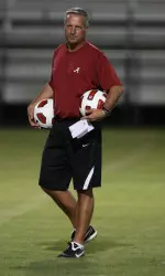 Alabama head coach Todd Bramble led a training session Thursday night.