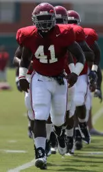 Junior Courtney Upshaw looks to make an impact at linebacker for the Alabama defense in 2010.