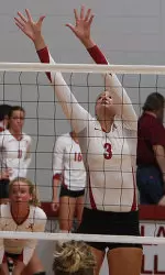 Calli Johnson had five block assists in the Tide's win over North Texas.