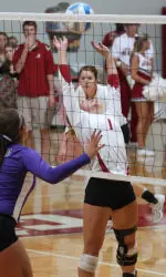 Stephanie Riley recorded a match-high 18 assists in the Tide's win over Texas State.