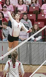 Kayla Fitterer recorded a career-high 21 kills on Sunday against Arkansas.