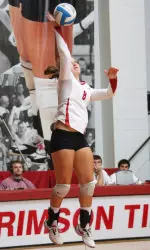 Kayla Schmidt had a solid all-around match last season at Georgia with 34 assists, three kills and three service aces.