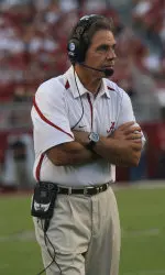 Coach Saban stressed the need to improve this week before Saturday's game against Penn State.