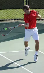 Trey Walston (pictured) and Carlos Taborga came up just shy of a doubles victory on Friday at the SEC Indoor Championships.