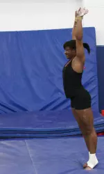 Junior All-American Ashley Sledge won the Ghosts and Goblins all-around title.