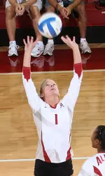 Stephanie Riley has moved up to seventh all-time at Alabama in career assists with 1,636.