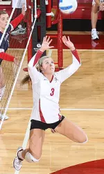 Sophomore Andrea McQuaid leads the SEC with 10 double-doubles this season.