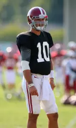 Alabama practiced for two hours on Wednesday at the Thomas-Drew Practice Fields