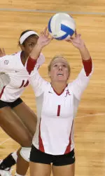 Senior Stephanie Riley takes the court for the final time at Alabama on Friday.