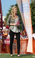 Erin Andrews on the GameDay set last season in Tuscaloosa
