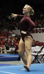 Alyssa Chapman went through Saturday's graduation ceremony in Coleman Coliseum after earning her degree last spring.