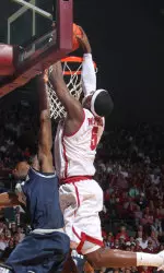 Tony Mitchell finished a rebound shy of a double-double on Thursday.