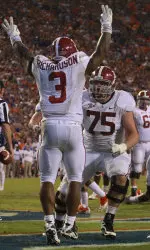 Trent Richardson (3) and Barrett Jones (75) were honored with SEC individual awards on Wednesday