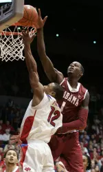 Despite encountering foul trouble, JaMychal Green recorded two blocks against Dayton.