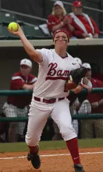Courtney Conley makes a play from third Friday afternoon at Rhoads Stadium.
