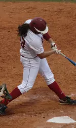 Jackie Traina made Alabama history as she hit three home runs against Western Michigan.
