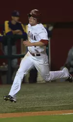 Taylor Dugas had three hits from the leadoff spot on Sunday.