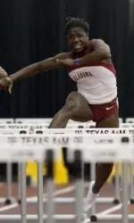 Audra Frimpong advance to Saturday's final in the 60m hurdles.
