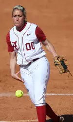 Senior Kelsi Dunne tossed a one-hit shutout in the 8-0 victory over Florida State.
