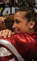 Two gymnasts hugging