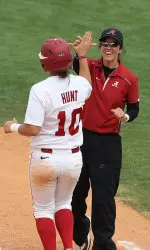 Kaila Hunt leads the team in batting average during SEC play.