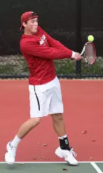 Ian Chadwell got a win at No. 6 singles for the Tide on Friday
