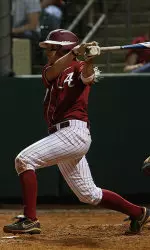 Senior Whitney Larsen collected three hits in the heartbreaking loss.