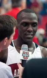 Fred Samoei battled a loaded field and the wind to win the mile at the Texas Relays.